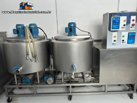 Planta de pasteuriza��o pasteurizador matura��o BRASFRIO para sorvetes a�a� latic�nios