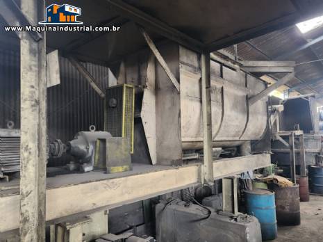 Misturador ribbon blender para p�s revestido em a�o carbono 4 toneladas