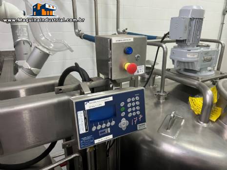 Linhas de tanques mistura 500 l a 2000 l inox 316 com misturadores Turbon Mixer Kroma c�lulas de pesagem Metler Toledo