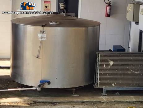 Tanque de expanso resfriamento para leite laticnios Plurinox 2500 litros