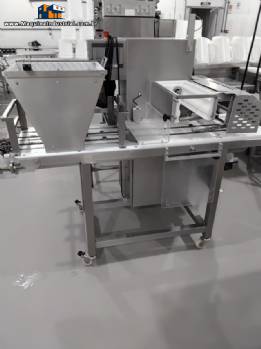 Corte arame formadora de p�o de queijo em inox com embandejamento autom�tico PANITEC