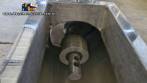 Silo de transferncia com rosca helicoidal transportadora inclinada em inox Maqinox