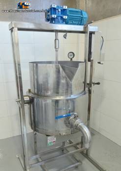 Tacho misturador basculante em inox a g�s encamisado com camisa t�rmica 100 litros Tortugan