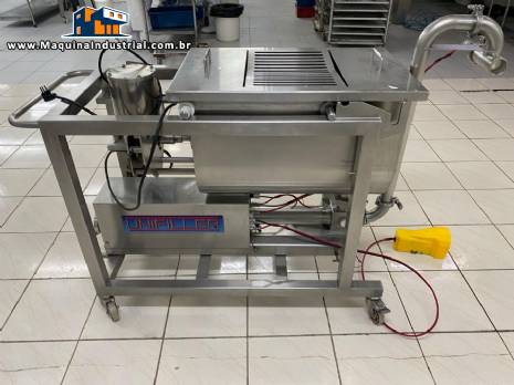 Dosadora dosador com misturador homogeneizador em inox Unifiller para lquidos cremosos com pedaos