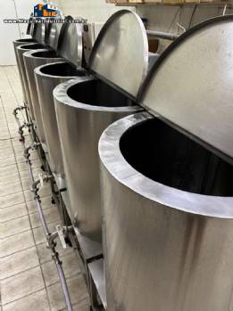 Tanques misturadores batedores em inox com refrigera��o para caldas sorvetes 150 litros