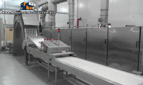 Forno cont�nuo industrial para fabrica��o de casquinha biju wafer Haas