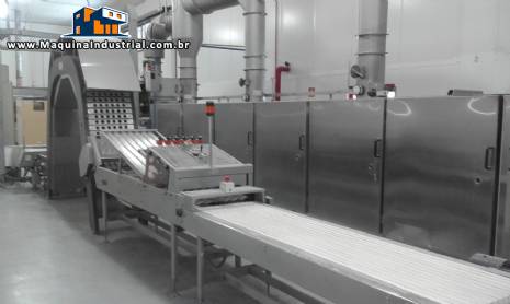 Forno contnuo industrial para fabricao de casquinha biju wafer Haas