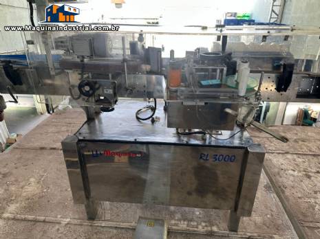 Rotuladora automtica em inox para frascos potes cilndricos planos Maqmundi