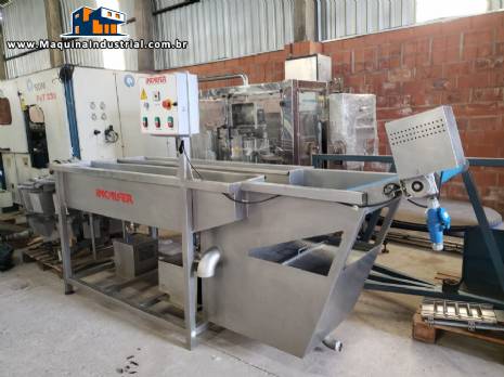 Lavadora cont�nua em inox de hortali�as duplo est�gio Incalfer
