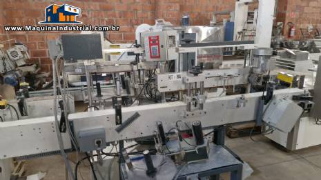 Rotuladora autom�tica cabe�ote duplo r�tulos auto adesivo Bauch Campos