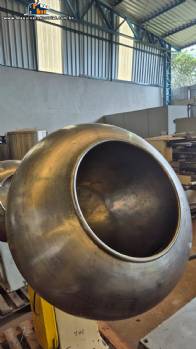 Drageadeira lisa em inox formato tipo pera 350 litros