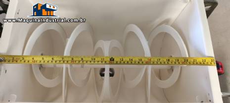 Misturador ribbon blender em ao inox com revestimento interno poliamida Bravaeco 50 litros