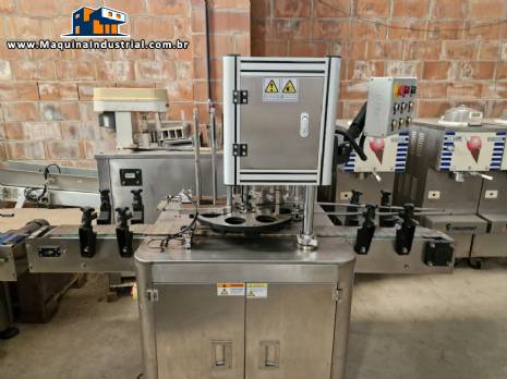 Recravadeira recravadora tampadora automática em inox de latas copos potes frascos Levapack Recravadeira recravadora tampadora automática em inox de latas copos potes frascos Levapack