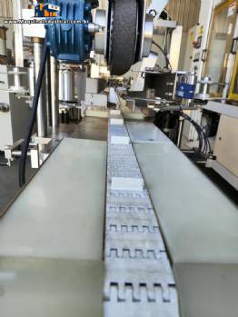 Rotuladora para frasco gotas com cabeçote duplo em inox Tecmaes Rotuladora para frasco gotas com cabeçote duplo em inox Tecmaes