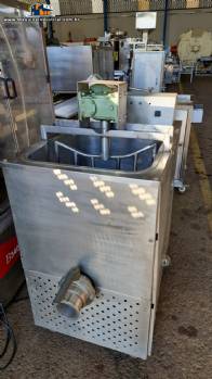Tacho misturador em inox de 80 litros com sistema de aquecimento Tacho misturador em inox de 80 litros com sistema de aquecimento